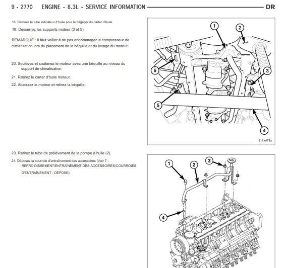 Manuel d'atelier Dodge RAM 2006 français { {{ Docautomoto }}
