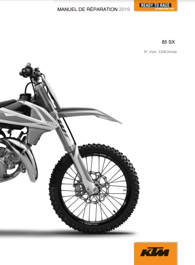 manuel d'atelier KTM 85 SX 2019 { {{ Docautomoto }}