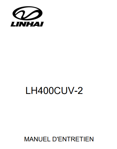 manuel d'atelier linhai 400 Bighorn 2005 français { {{ Docautomoto }}