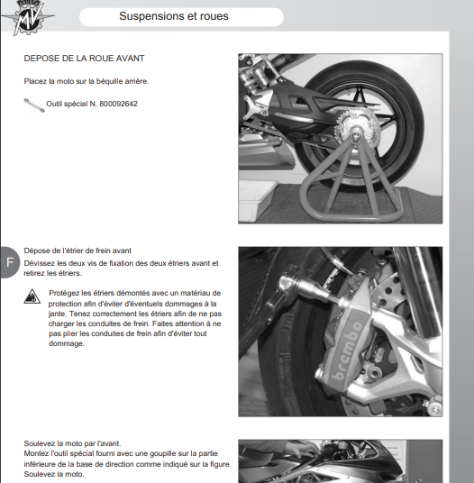 Manuel d'atelier MV Agusta F4 1000 français { {{ Docautomoto }}