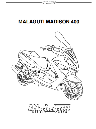 manuel d'atelier Malaguti Madison 400 { {{ Docautomoto }}