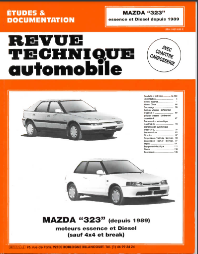 Manuel de réparation Mazda 323 1989 1994 { {{ Docautomoto }}