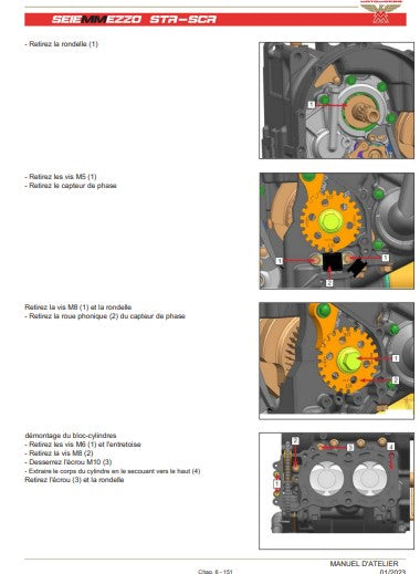 Manuel d'atelier Morini 650 Seiemmezzo SCR STR 2022 français Docautomoto