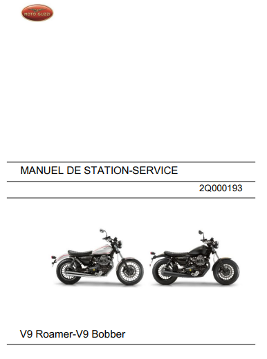 Manuel d'atelier Moto Guzzi V9 français { {{ Docautomoto }}