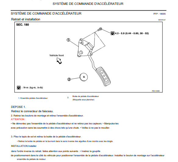 Manuel d'atelier Nissan Micra K12 2003 2006 en français { {{ Docautomoto }}