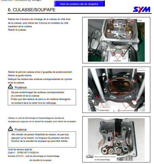 Manuel d'atelier SYM 300 Quadlander français { {{ Docautomoto }}