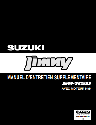 manuel d'atelier suzuki Jimny 1998 2018 Français { {{ Docautomoto }}