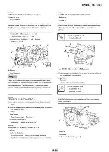 Manuel d'atelier Yamaha Tmax 530 2017 français { {{ Docautomoto }}