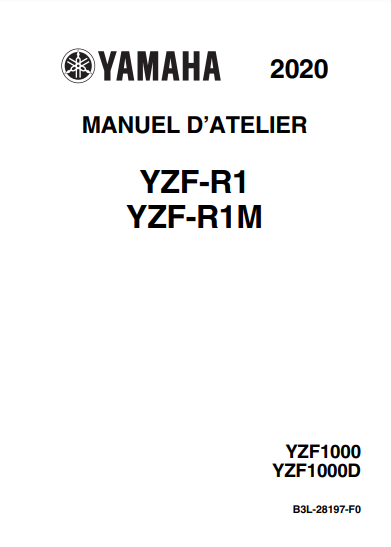 manuel d'atelier Yamaha R1 2020 français { {{ Docautomoto }}