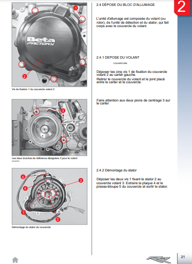Manuel d'atelier Beta 250 300 RR 2020 en français { {{ Docautomoto }}