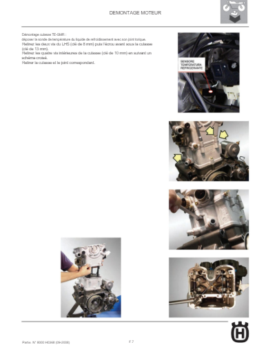 manuel d'atelier Husqvarna TE 2009 { {{ Docautomoto }}