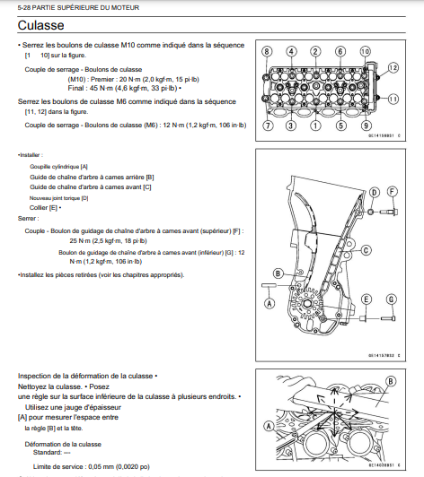 manuel d'atelier Kawasaki ZX10R 2013 français Docautomoto