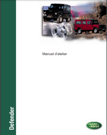 manuel d'atelier Land Rover Defender V8 4litres 1997 { {{ Docautomoto }}