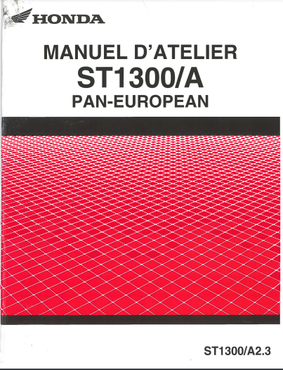 manuel d'atelier Honda ST 1300 Pan European en français { {{ Docautomoto }}