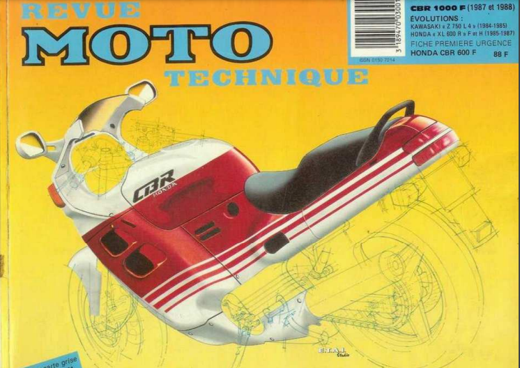 Manuel de réparation Honda CBR 1000 F 1987 Docautomoto