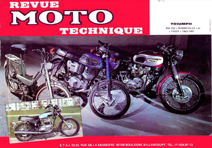 Manuel de réparation Triumph Bonneville et Tiger 1963 1981 { {{ Docautomoto }}