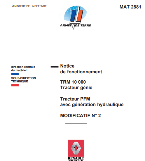 Manuels d'atelier Renault TRM 10000 { {{ Docautomoto }}