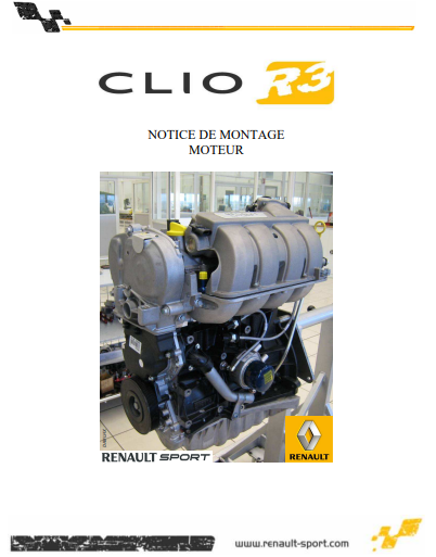Manuel d'atelier moteur F4R Renault mégane 3 Rs Clio RS et R3 { {{ Docautomoto }}