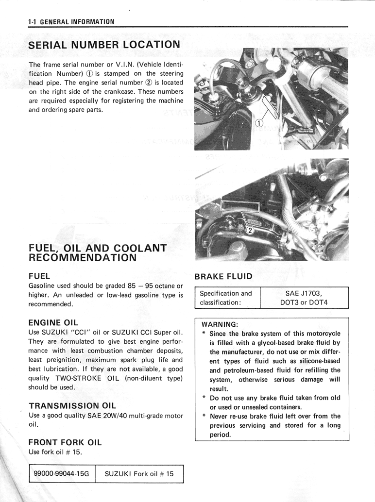 Manuel d'atelier Suzuki 500 RG en Français { {{ Docautomoto }}