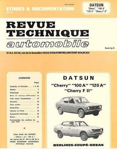 Manuels d'atelier réparation Datsun 100 et 120 A { {{ Docautomoto }}