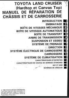 manuel d'atelier Toyota Land Cruiser série 70 { {{ Docautomoto }}