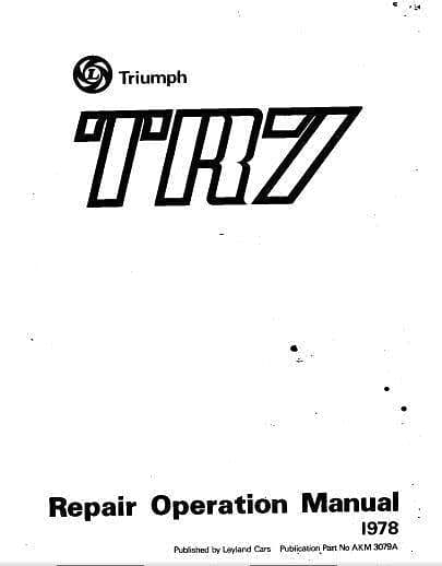 manuel d'atelier Triumph TR7 { {{ Docautomoto }}