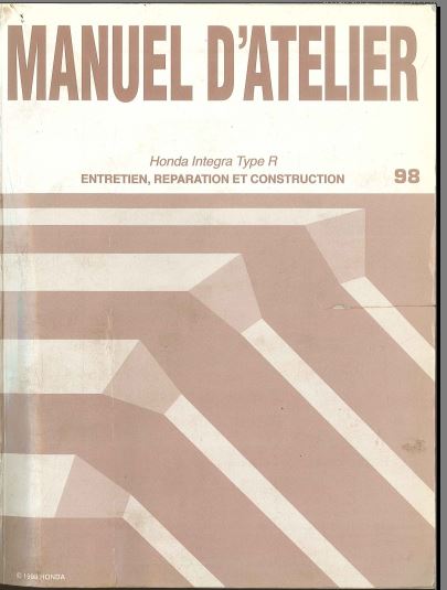 manuels d'atelier Honda Integra 98 99 2000 { {{ Docautomoto }}