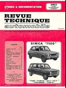 Revue technique simca 1100 { {{ Docautomoto }}
