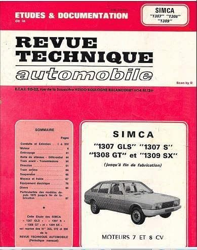 Revue technique simca 1307 { {{ Docautomoto }}