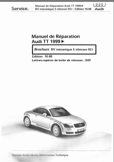 manuel d'atelier Audi TT moteur 1800 5v turbo français { {{ Docautomoto }}
