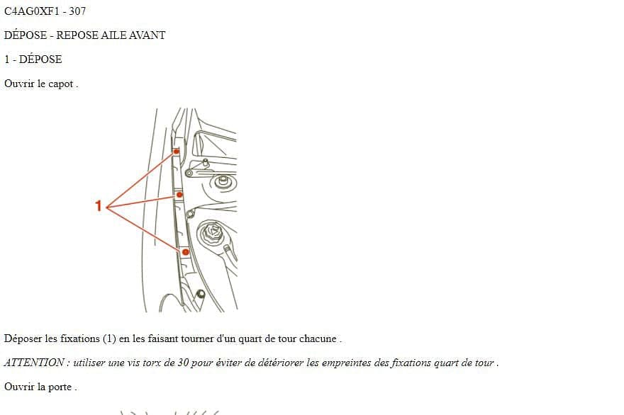 Manuel d'atelier Peugeot 307 { {{ Docautomoto }}