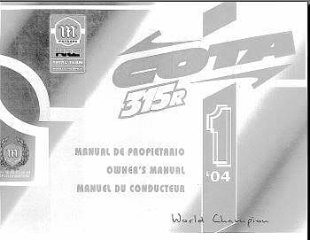 Manuel d'atelier Montesa Cota 315 R 2002 et 2004 { {{ Docautomoto }}