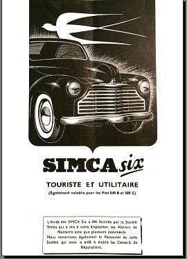 Revue technique simca 6 { {{ Docautomoto }}