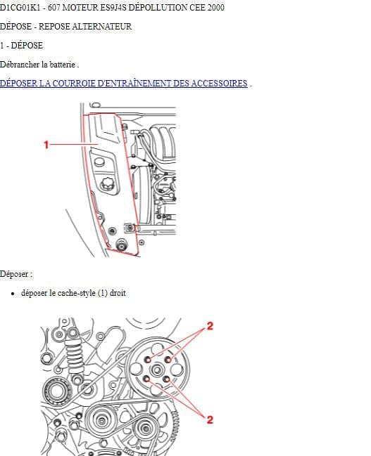 manuel d'atelier Peugeot 607 { {{ Docautomoto }}