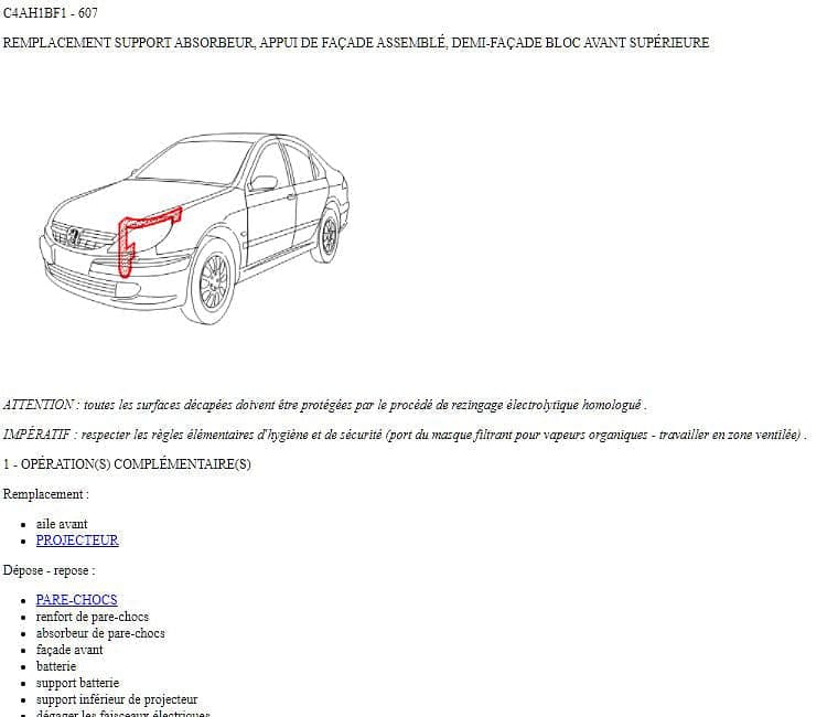 manuel d'atelier Peugeot 607 { {{ Docautomoto }}