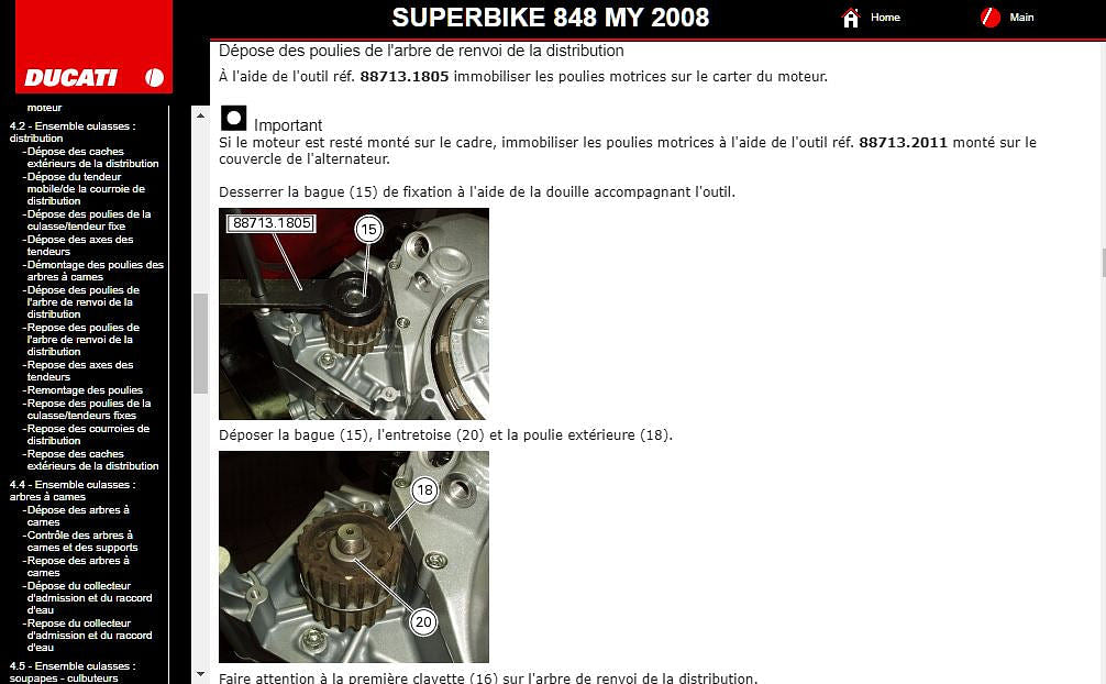 manuel d'atelier Ducati 848 Evo 2008 { {{ Docautomoto }}