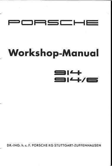 manuel d'atelier Porsche 914 et 914 /6 1300 pages { {{ Docautomoto }}