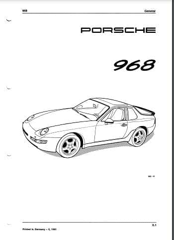 manuel d'atelier Porsche 968 { {{ Docautomoto }}