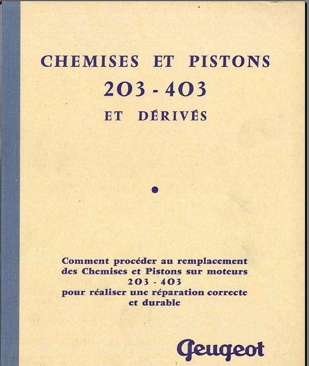 manuel d'atelier Peugeot 203 tous modèles { {{ Docautomoto }}