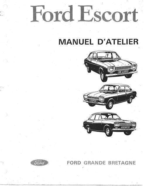 Manuels d'atelier Ford Escort Mk 1 ,Mexico et Mk2 français { {{ Docautomoto }}