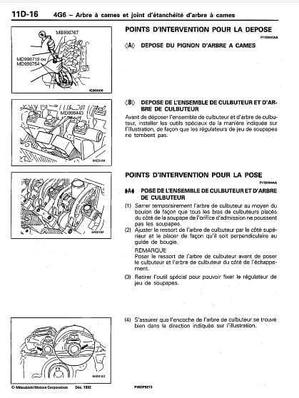 Manuel d'atelier Mitsubishi Galant 1993 1996 français { {{ Docautomoto }}