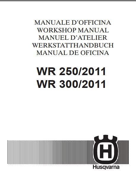 Manuel d'atelier Husqvarna WR 250 300 2011 { {{ Docautomoto }}