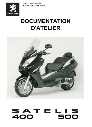 Manuel d'atelier réparation Peugeot Satelis 400 500 { {{ Docautomoto }}