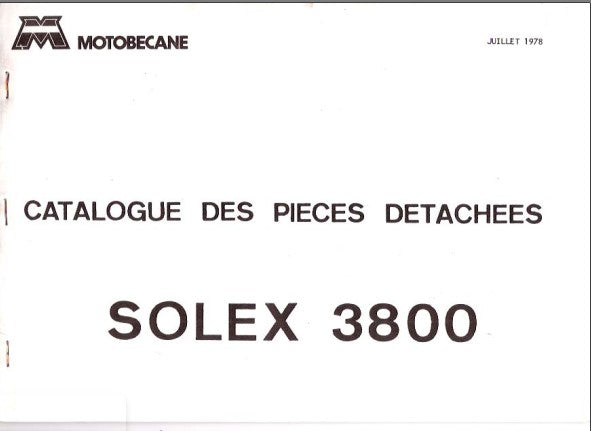 Manuels d'atelier et de réparation Solex 2200 et 3800 { {{ Docautomoto }}
