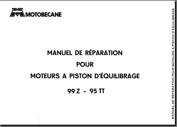 Manuels d'atelier réparation Motobécane 99Z { {{ Docautomoto }}