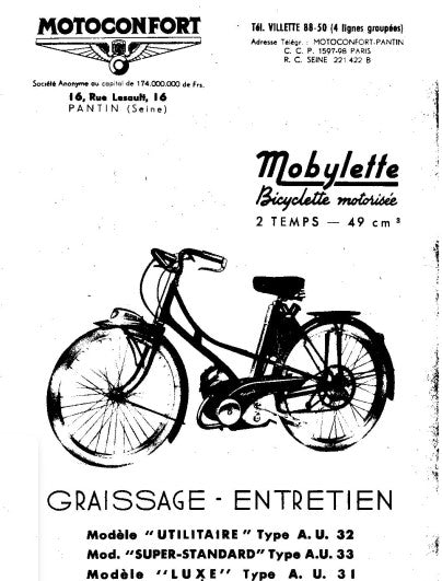manuel d'atelier réparation Motobécane AV3 { {{ Docautomoto }}