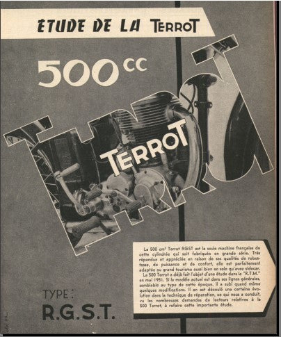 Manuels d'atelier réparation Terrot 500 RGST { {{ Docautomoto }}