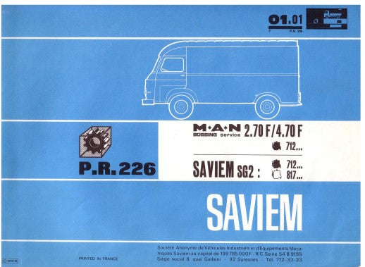 manuels d'atelier réparation Saviem SG2 { {{ Docautomoto }}