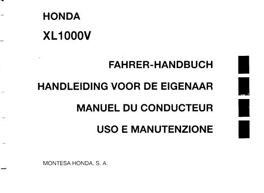 Manuel d'atelier Honda 1000 varadero 2003 { {{ Docautomoto }}