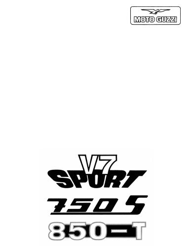 Manuels d'atelier Moto Guzzi V7 750 850 1000 { {{ Docautomoto }}